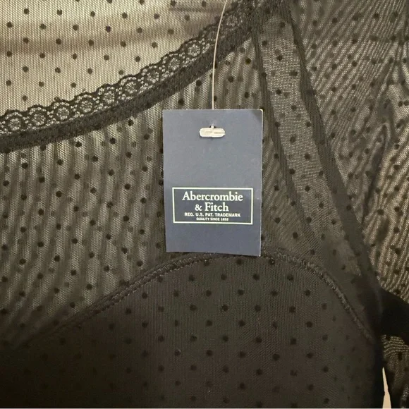 Abercrombie Sheer Mesh Long Sleeve Body Suit Size Large - Picture 3 of 8